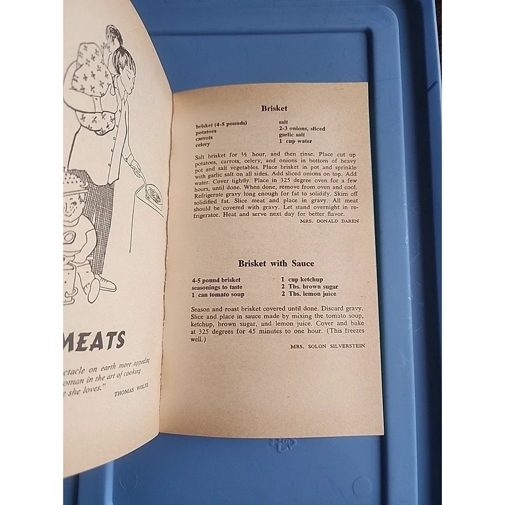 Vintage Cookbook From Manna to Mousse Sisterhood Congregation Beth EL Dell 2754